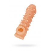Телесная закрытая насадка с пупырышками Cock Sleeve Size M - 15,6 см. - KOKOS - в Ярославле купить с доставкой