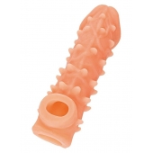 Телесная закрытая насадка с пупырышками Cock Sleeve Size L - 17,6 см. - KOKOS - в Ярославле купить с доставкой
