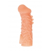Телесная закрытая насадка с шершавой головкой Cock Sleeve Size L - 17,6 см. - KOKOS - в Ярославле купить с доставкой