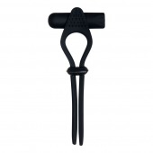 Черное эрекционное лассо с вибропулей Black Tie Affair - Zero Tolerance - в Ярославле купить с доставкой