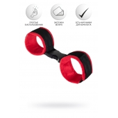 Красно-черные велюровые оковы Anonymo - ToyFa - купить с доставкой в Ярославле