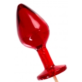 Красный леденец в форме малой анальной пробки со вкусом виски - Sosuчki - купить с доставкой в Ярославле