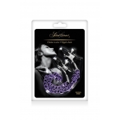 Зажимы для сосков с фиолетовой цепочкой Sweet Caress Nipple Chain - Sweet Caress - купить с доставкой в Ярославле