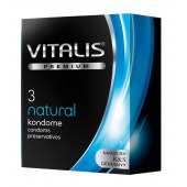 Классические презервативы VITALIS PREMIUM natural - 3 шт. - Vitalis - купить с доставкой в Ярославле