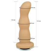 Телесная рельефная насадка Harness - 14,2 см. - LOVETOY (А-Полимер) - купить с доставкой в Ярославле