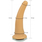 Телесная гладкая насадка Harness - 13,3 см. - LOVETOY (А-Полимер) - купить с доставкой в Ярославле