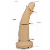 Телесная гладкая насадка Harness - 14,7 см. - LOVETOY (А-Полимер) - купить с доставкой в Ярославле