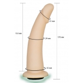 Телесная гладкая насадка-фаллоимитатор Harness - 17 см. - LOVETOY (А-Полимер) - купить с доставкой в Ярославле