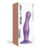 Фиолетовая насадка Strap-On-Me Dildo Plug Curvy size L - Strap-on-me - купить с доставкой в Ярославле