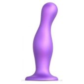 Фиолетовая насадка Strap-On-Me Dildo Plug Curvy size L - Strap-on-me - купить с доставкой в Ярославле