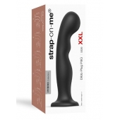 Черная насадка Strap-On-Me Dildo Plug P G size XXL - Strap-on-me - купить с доставкой в Ярославле