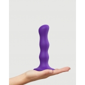 Фиолетовая насадка Strap-On-Me Dildo Geisha Balls size M - Strap-on-me - купить с доставкой в Ярославле