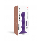 Фиолетовая насадка Strap-On-Me Dildo Geisha Balls size XL - Strap-on-me - купить с доставкой в Ярославле