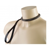 Эффектный сверкающий ошейник с поводком  Гламур - Sitabella - купить с доставкой в Ярославле