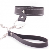 Узкий однослойный ошейник с поводком - Crazy Handmade - купить с доставкой в Ярославле