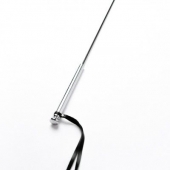 Черный кожаный стек с гладкой ручкой - 55 см. - Crazy Handmade - купить с доставкой в Ярославле