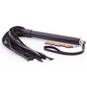 Черная кожаная плеть  Индиго  - 50 см. - Crazy Handmade - купить с доставкой в Ярославле