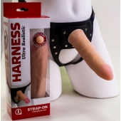 Страпон Харнесс из трусиков и насадки-фаллоса - 17,5 см. - LOVETOY (А-Полимер) - купить с доставкой в Ярославле
