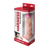 Страпон системы Харнесс: трусики с плугом и реалистичная насадка - 17,5 см. - LOVETOY (А-Полимер) - купить с доставкой в Ярославле