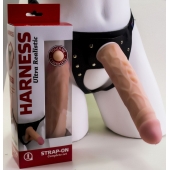 Насадка-фаллос в комплекте с трусиками Harness - 21,6 см. - LOVETOY (А-Полимер) - купить с доставкой в Ярославле