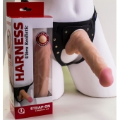 Страпон Harness из двух предметов: регулируемые трусики и насадка-фаллос - 17,5 см. - LOVETOY (А-Полимер) - купить с доставкой в Ярославле
