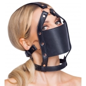 Черный намордник с кляпом-шаром Head Harness With A Gag - Orion - купить с доставкой в Ярославле