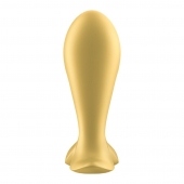 Золотистый анальный вибростимулятор Intensity Plug - Satisfyer - в Ярославле купить с доставкой