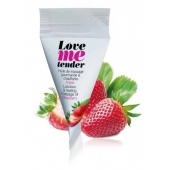 Съедобное согревающее массажное масло Love Me Tender Strawberry с ароматом клубники - 10 мл. - Love to Love - купить с доставкой в Ярославле