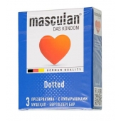 Презервативы с пупырышками Masculan Dotted - 3 шт. - Masculan - купить с доставкой в Ярославле