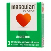 Презервативы анатомической формы Masculan Anatomic - 3 шт. - Masculan - купить с доставкой в Ярославле