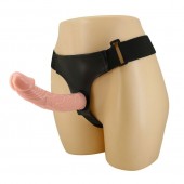 Гладкий фаллоимитатор с крупной головкой на ремешках - 19,7 см. - Baile - купить с доставкой в Ярославле