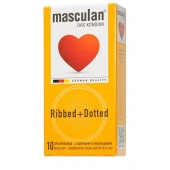 Презервативы с колечками и пупырышками Masculan Ribbed+Dotted - 10 шт. - Masculan - купить с доставкой в Ярославле