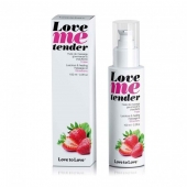 Съедобное согревающее массажное масло Love Me Tender Strawberry с ароматом клубники - 100 мл. - Love to Love - купить с доставкой в Ярославле