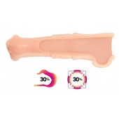 Телесная фантазийная насадка на член Cock Sleeve Size L - KOKOS - в Ярославле купить с доставкой