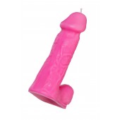 Розовая свеча в форме пениса - 13 см. - Pecado - купить с доставкой в Ярославле