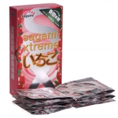Презервативы Sagami Xtreme Strawberry c ароматом клубники - 10 шт. - Sagami - купить с доставкой в Ярославле