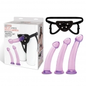 Тренировочный набор с тремя насадками Pegging Training Set - Lux Fetish - купить с доставкой в Ярославле