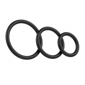 Набор из 3 чёрных колец различного диаметра - Baile - в Ярославле купить с доставкой