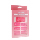 Набор из 7 розовых насадок на пенис ONE-A-DAY PENIS SLEEVES PINK - Seven Creations - в Ярославле купить с доставкой