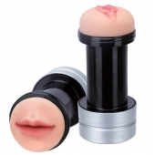 Двусторонний мастурбатор REALSTUFF 2 IN 1 HUMMER MOUTH   VAGINA - ротик и вагина - Dream Toys - в Ярославле купить с доставкой