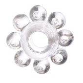 Прозрачное гелевое эрекционное кольцо-цветок - Toyfa Basic - в Ярославле купить с доставкой