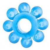 Голубая гелевая насадка-цветок - Toyfa Basic - в Ярославле купить с доставкой