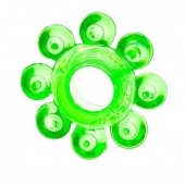 Зеленое эрекционное кольцо-цветок - Toyfa Basic - в Ярославле купить с доставкой