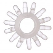 Прозрачное гелевое эрекционное кольцо с шипиками - Toyfa Basic - в Ярославле купить с доставкой