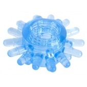 Голубая гелевая насадка с шипиками - Toyfa Basic - в Ярославле купить с доставкой
