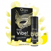 Съедобный жидкий вибратор Dual Vibe! со вкусом лимонного джина с тоником - 15 мл. - ORGIE - купить с доставкой в Ярославле