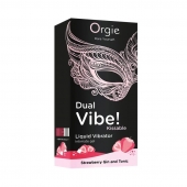 Съедобный жидкий вибратор Dual Vibe! со вкусом клубничного джина с тоником - 15 мл. - ORGIE - купить с доставкой в Ярославле