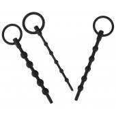 Набор из 3 черных силиконовых уретральных стимуляторов Training Set - Orion - купить с доставкой в Ярославле