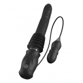 Черный автоматический вибромассажер с вибропулей Ultimate Silicone Thruster - Pipedream - купить с доставкой в Ярославле