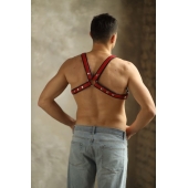 Черно-красная мужская портупея Black-Red - БДСМ Арсенал - купить с доставкой в Ярославле